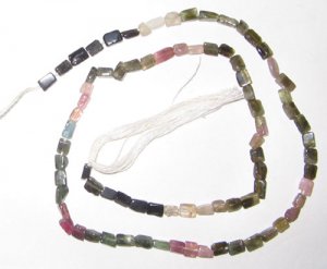 Turmaline square tube beads