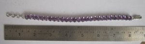 white Gold Bracelet With amethyst