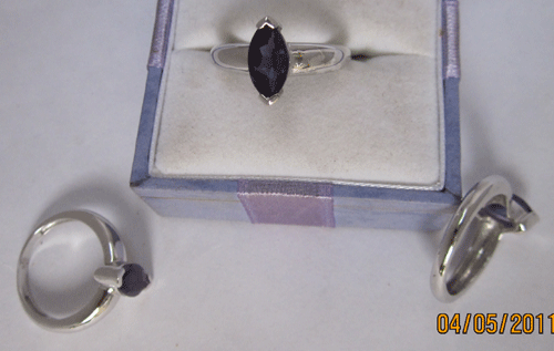 White Gold Ring With Amethyst
