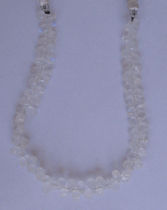 White Rainbow faceted drops faceted