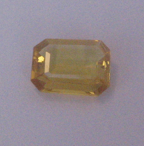 Yellow Sapphire Octagon faceted